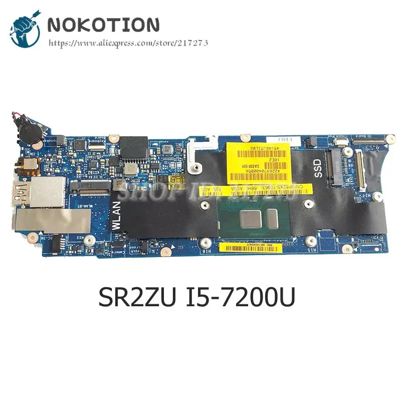 

NOKOTION For Dell XPS 13 9360 laptop motherboard SR2ZU I5-7200U CPU 8GB Memory CN-0T9VPC 0T9VPC T9VPC CAZ00 LA-D841P