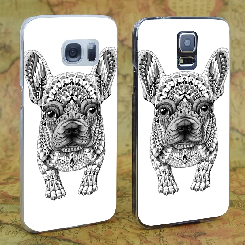 E3461 French Bulldog Transparent Hard PC Case Cover For Samsung Galaxy Note S 3 4 5 6 7 8 9 Mini Edge Plus |