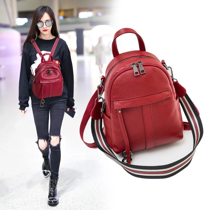 2018 г. Новая модная женская PU Рюкзак для девочек Дорожная женские мягкие кожаные