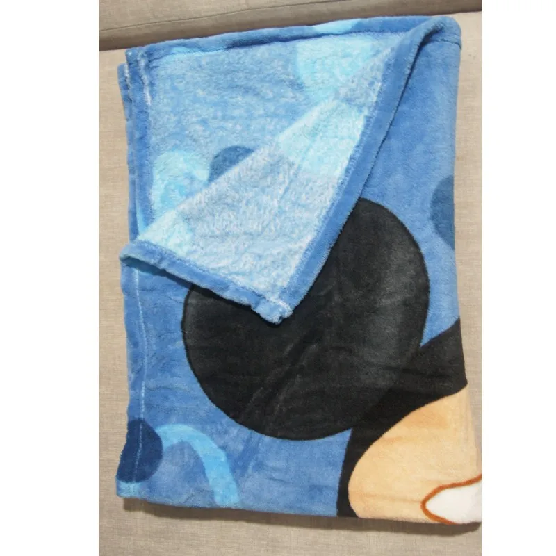 Disney Blue Mickey Mouse Coral Fleece Boys Summer Sleeping Cover Blanket Throw 100x140cm on Bed Sofa