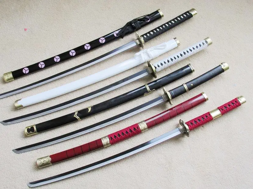 S2696 Аниме ONE PIECE SHUSUI WADO ICHIMONJI YUBASHIRI SANDAI KITETSU меч среднего размера лезвие хамона 40