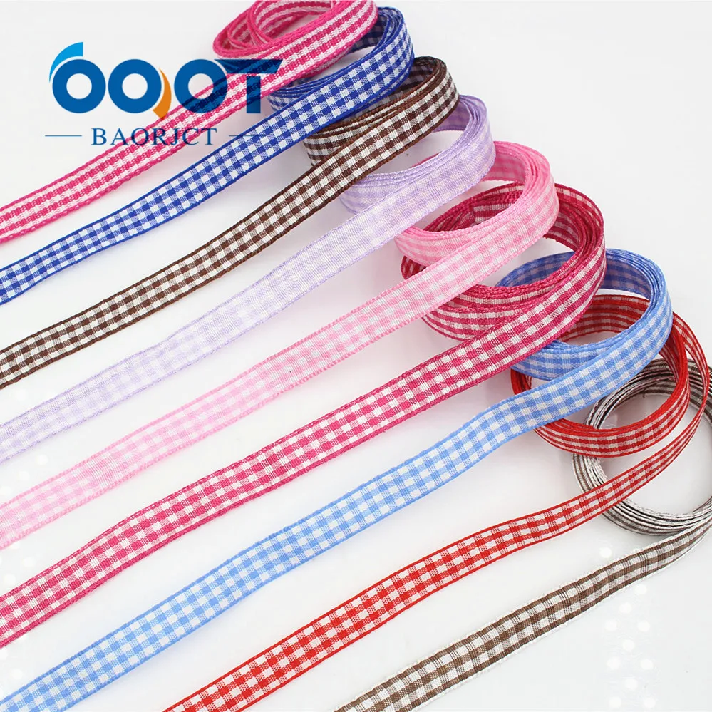OOOT BAORICT 1762218 решетка grosgrain ленты 10 мм 20 ярдов для шитья DIY головной убор аксессуары