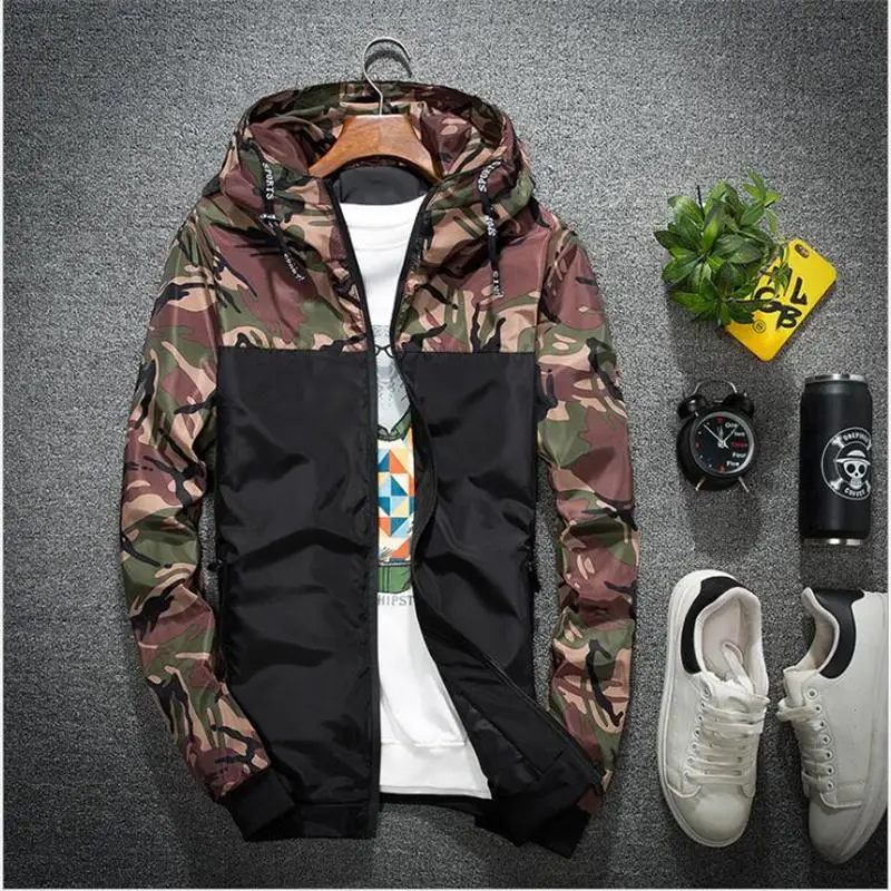 Best selling Jacket Hot Selling Mens Camouflage Coat Hoodies Casual Jackets men Brand Clothing Men Windbreaker Coats Male | Мужская