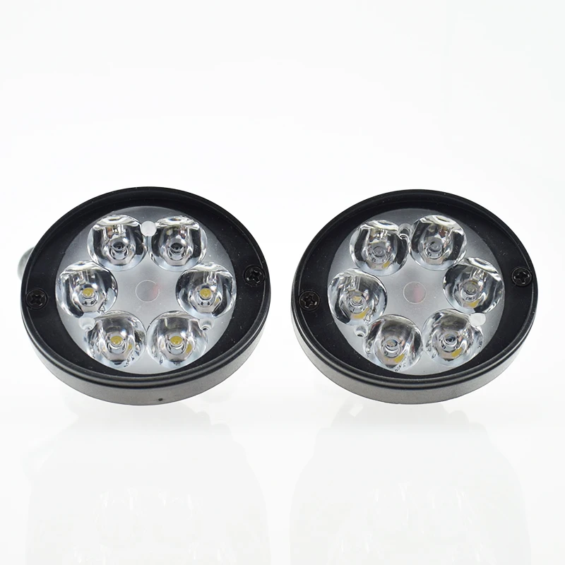 Фары soptlights для мотоцикла 2 шт. противотуманные фары двигателя 12 В Вт 6500 К белое