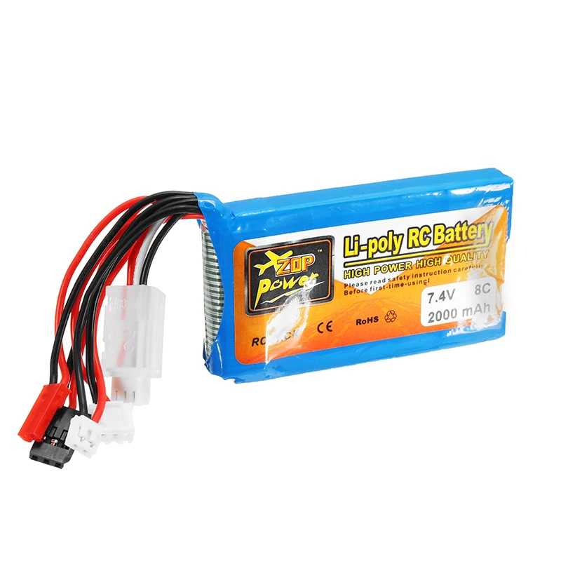 2 шт. ZOP Power 7 4 в 2000 мАч 8C Lipo батарея для Frsky ACCST Taranis Q X7 передатчик RC модель самолета