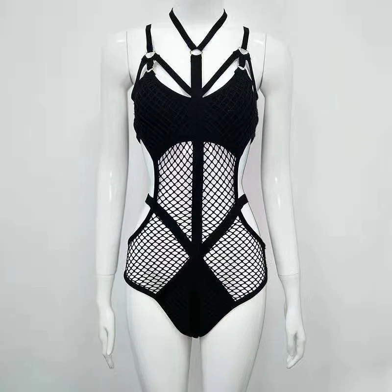 Купальник пляжная одежда сетчатый боди женский прозрачный сексуальный