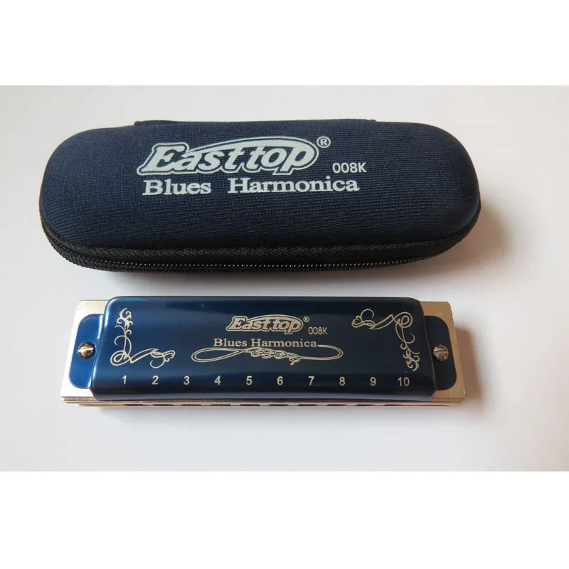 EASTTOP T008K ключ B Новый Голубой цвет губные гармоники латунь reedplates Фосфорная бронза