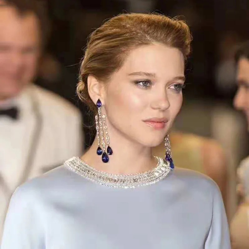 Be8 Brand Elegent Accessories Blue CZ Water Drop Earrings Brincos White Gold Color Earrings Jewelry Valentine's-day Gifts E-326
Be8 Brand Elegent Accessories Blue CZ Water Drop Earrings Brincos White Gold Color Earrings Jewelry Valentine's-day Gifts E-326