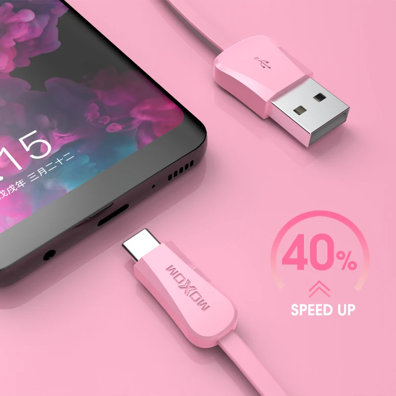 USB-кабель MOXOM типа C для Samsung S9 S8 Xiaomi mi9 Redmi note 7 кабель быстрой зарядки | Мобильные