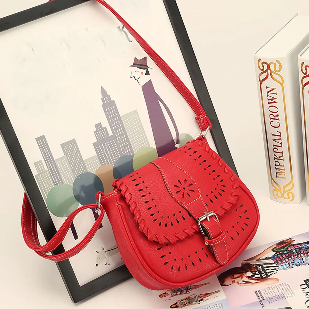 30#Retro Women Leather Tote Shoulder crossbody bags for women Crossbody Handbag Satchel Messenger Bag dames tassen