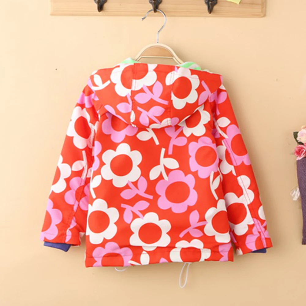 M30 Spring Autumn Fashion Big Flowers Thin Coat Child tops Padded Lining Jacket Hoodies Keep Warm Tops Outwear Girl | Детская одежда и