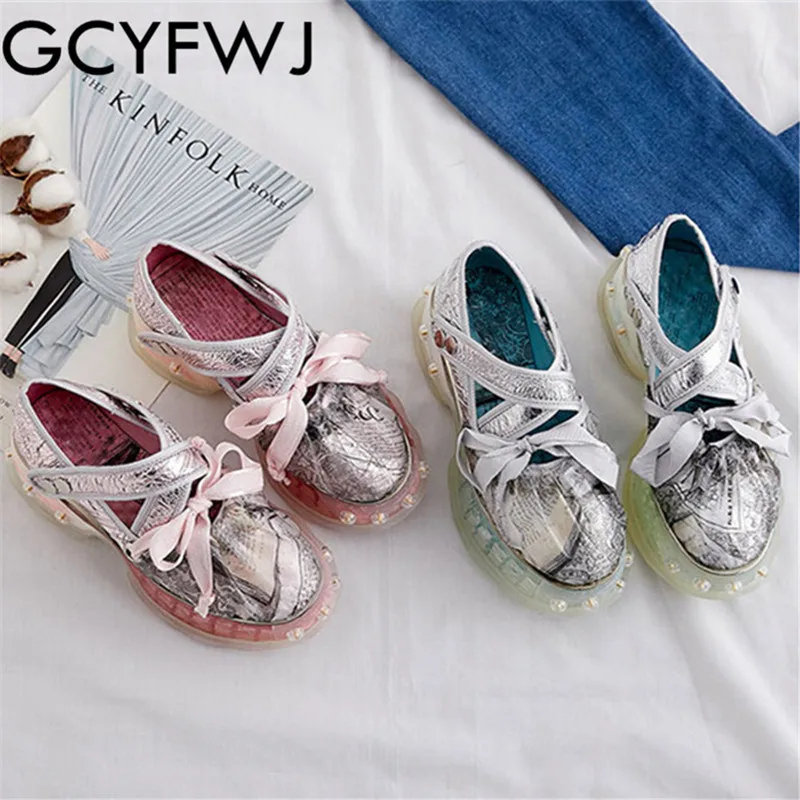 GCYFWJ/2019 г. новая обувь Женская Весенняя модная на плоской подошве с бантом шнурках