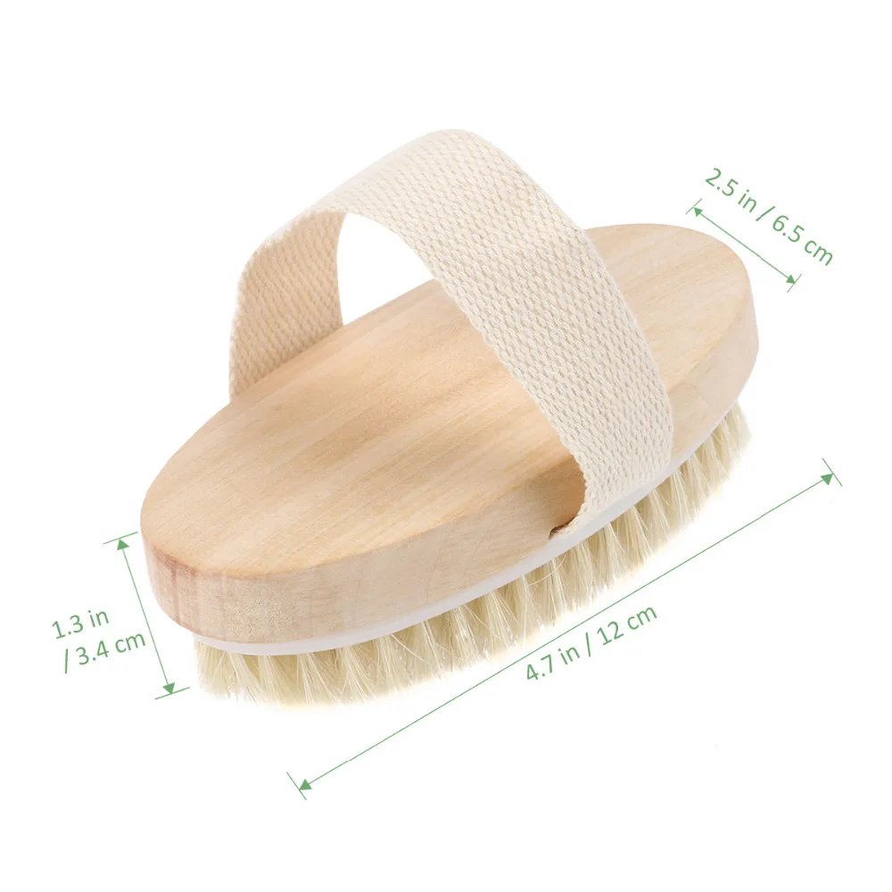 

Dry Skin Body Bath Brushes Natural Bristle Massage Brush Soft Handle Pouch SPA Shower Scrubber Brush without Handle