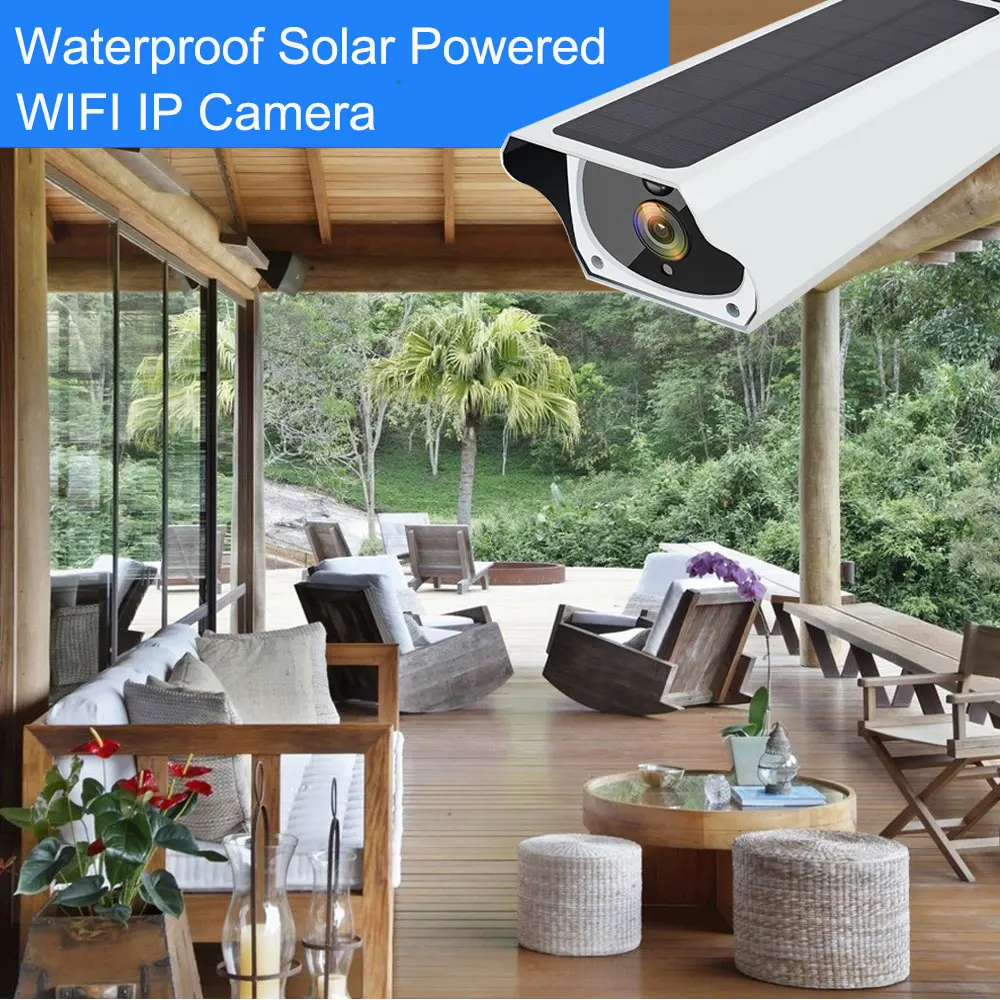 Солнечная WiFi ip-камера 1080P HD беспроводная камера безопасности с зарядкой от аккумулятора для наружного наблюдения