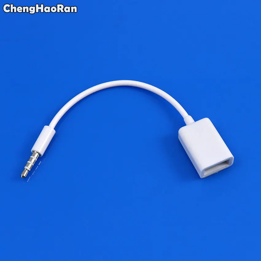 ChengHaoRan 3 5 мм штекер AUX аудио разъем к USB 2 0 конвертер Кабельный Шнур адаптер для MP3