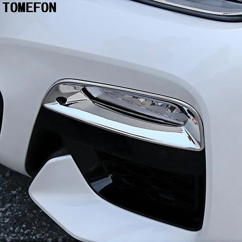

Для BMW X3 G01 2018 2019 ABS Хромированная передняя + фотолампа украшение для бровей и век Накладка для тумана внешний Стайлинг