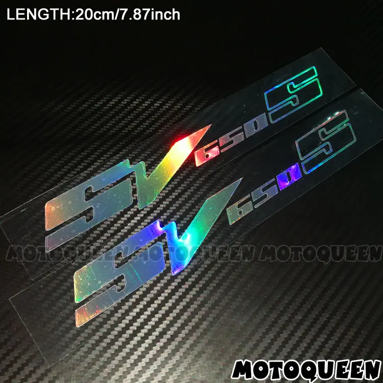 SV650S Laser 1 пара мотоцикл светоотражающие лазерный шлем Танк Pad украшения Стикеры мотоцикл наклейки для SUZUKI SV650S SV650 GSR 750 600 400 - Цвет: SV650S Laser