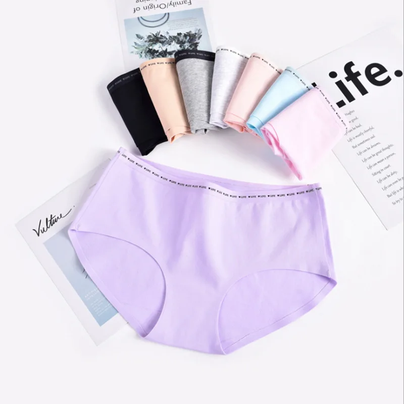 Женские трусы с рисунком хлопковые на осень и зиму 2018|women panties|panties patternpure panties |