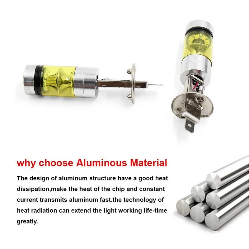 H1 20SMD LED 100W 1000LM White 6000k/Yellow 4300K Driving Light Lamp Car Head Daytime Running Fog Led Bulb Styling | Автомобили и