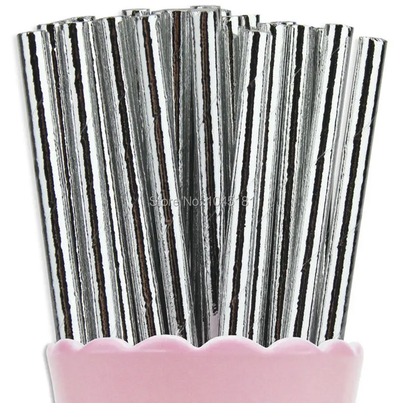 Ipalmay Золотая фольга Питьевая Посуда одноразовые бумажные стаканчики соломинки