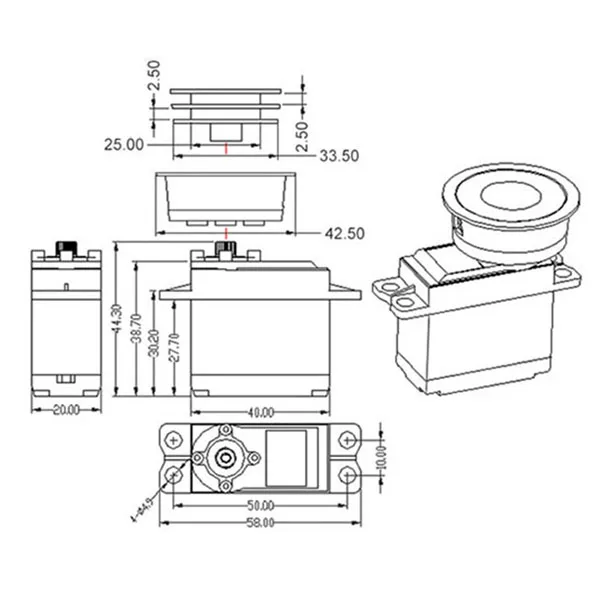 Бесплатная доставка Kingmax Servo SW5513 4MA или 6MA 55g 10 кг. См аналоговые металлические - Фото №1