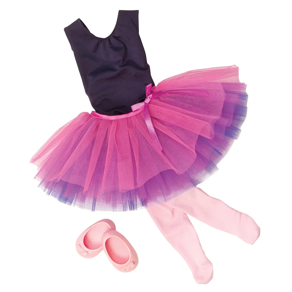 Ballerina Outfit Одежда для кукол, 18 дюймов, Куклы нашего поколения, Одежда для куклы, трико и юбка, наряд для куклы 45 см и больше, 17 дюймов - Цвет: Ballerina Outfit