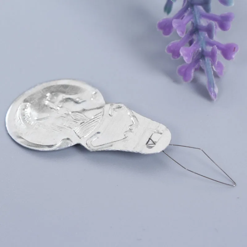 Серебряный лук игла для проволоки Threader стежка вставки ручная машина швейный