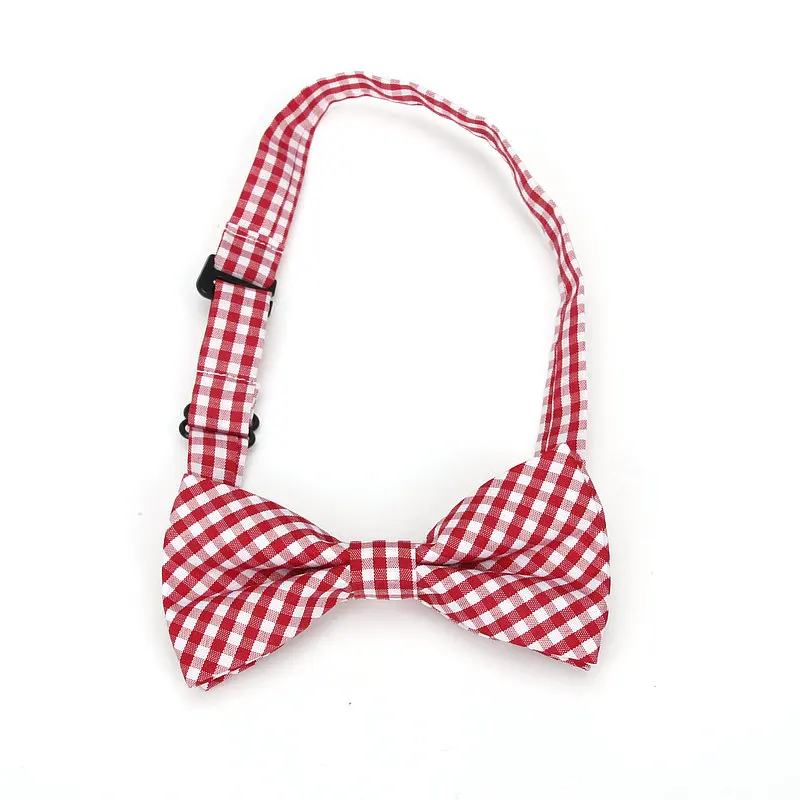 36Colors Brand New Style Plaid Kid Bowtie Cotton Children Bowties Baby Kid Classical Pet Dog Cat Striped Butterfly Child Bow tie images - 6