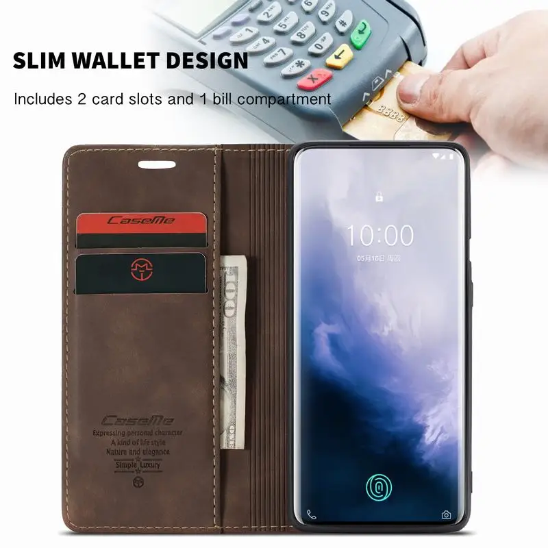 Магнитный флип-чехол для Oneplus 7 Pro, чехол, высококачественный матовый чехол-книжка из искусственной кожи, чехол-книжка на 1+ 7, чехол для телефона, полная защита