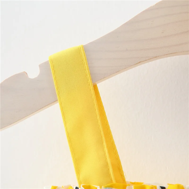 Летнее милое пляжное платье на тонких бретельках для маленьких девочек с принтом