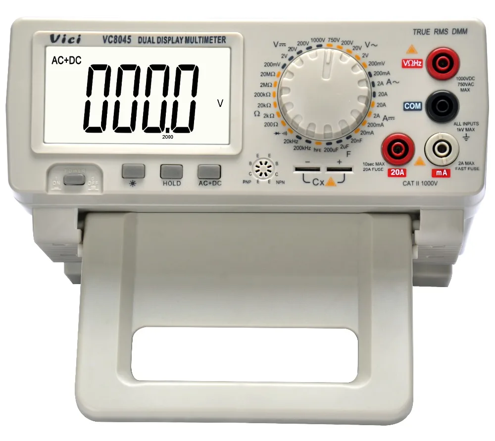 VC8145 VC8045 настольный мультиметр 1000 В 20A Цифровой мультиметр автоматический диапазон Multimetro Цифровой вольтметр Ом DCV/ACV/DCA/ACA