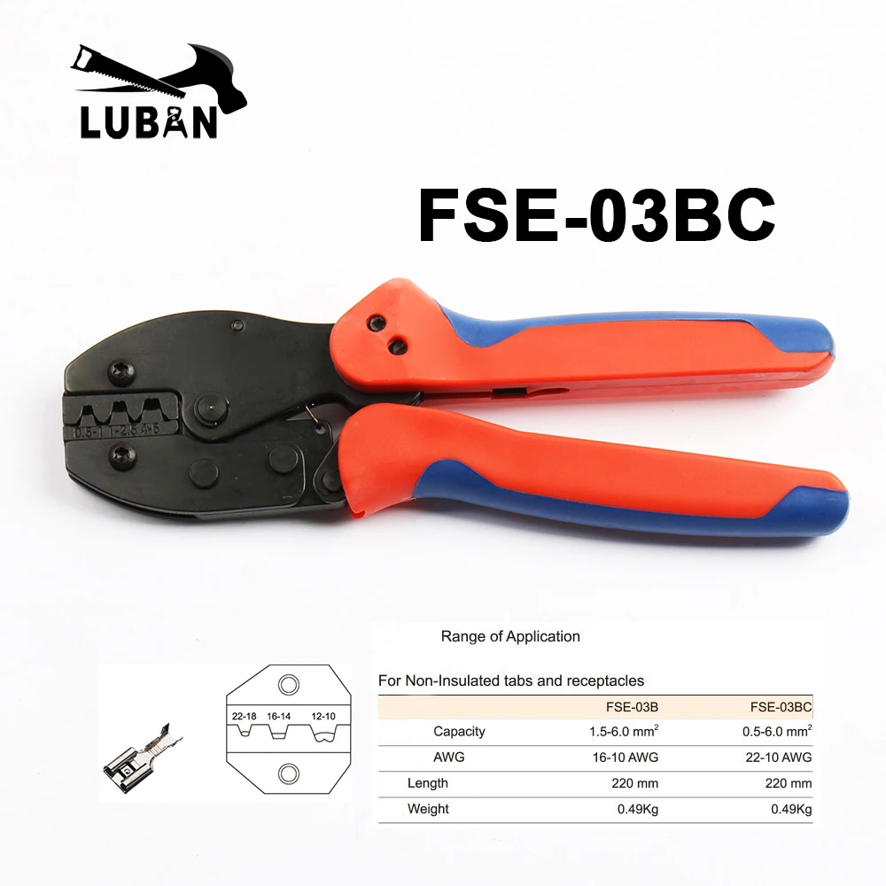 FSE 03BC обжимной инструмент с храповым механизмом Обжимные Щипцы 0 5 6 мм2 для больших