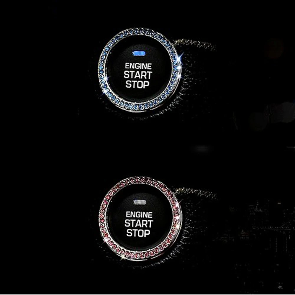 Кристальный автомобильный двигатель старт Стоп ключ зажигания кольцо для Nissan
