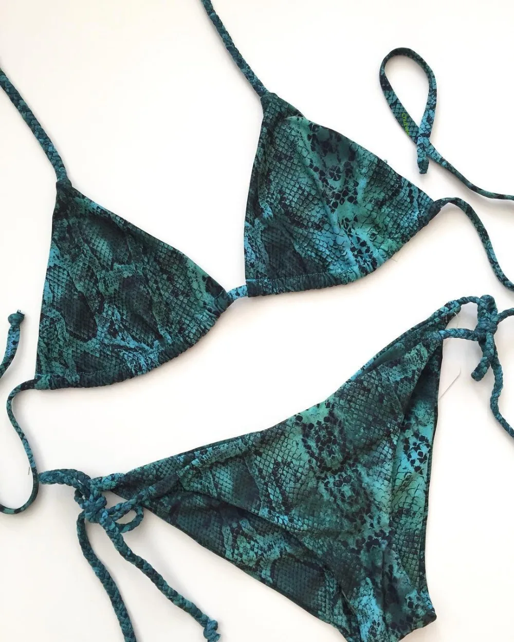 Купальные костюмы 2018 Сексуальная зеленый печати Для женщин Купальники Топ maillot de