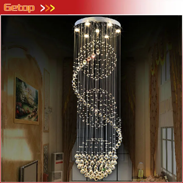 Современные хрустальные люстры K9 большие светильники спиральная дизайнерская