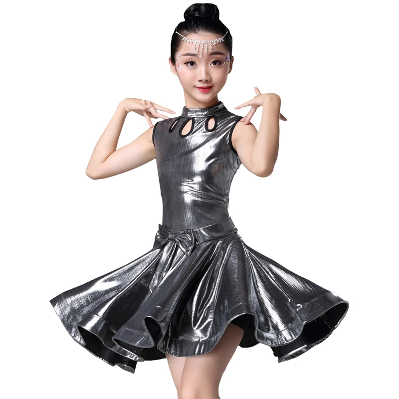 Платье для латиноамериканских танцев яркое атласное платье бальных девушек