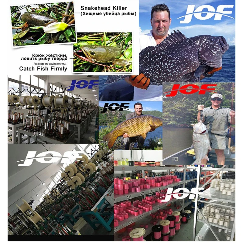 JOF бренд супер сильный 100 м 4 пряди плетения PE плетеная леска веревка Multifilament 5-150lb