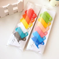 3 setlot rainbow color easy clip memo note paper clips index file bookmark stationery office accessories school supplies f728