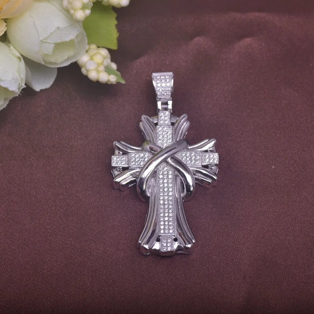 Хип-хоп крест кулон/лед из Ювелирные изделия/bling кулон/чистое серебро 925 |