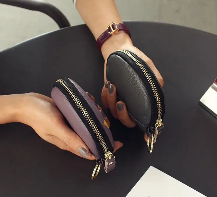 Новый Натуральная Кожа Вышивка Pattern Женщины Брелок Кошельки Моды Монета Кошелек