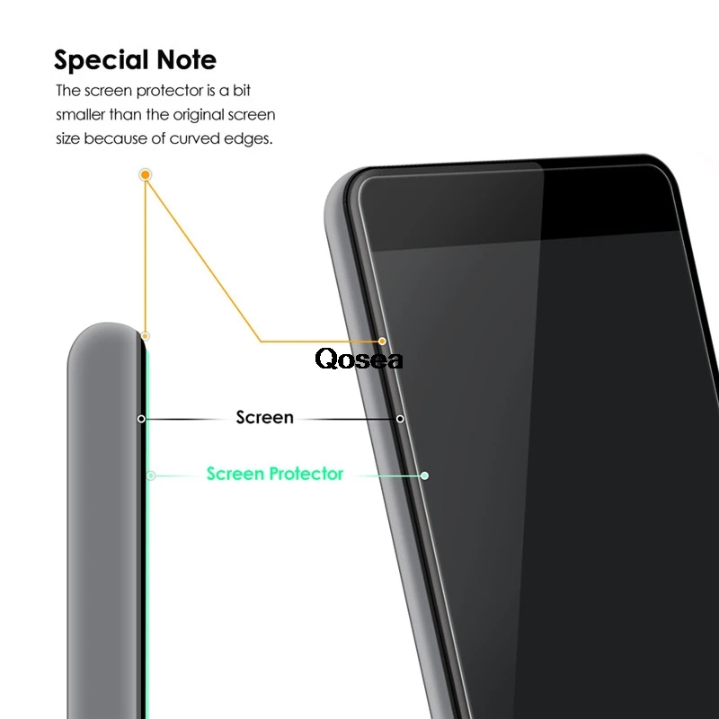Qosea для Google Pixel 2 XL Премиум Закаленное стекло 9 H ультра прозрачная пленка