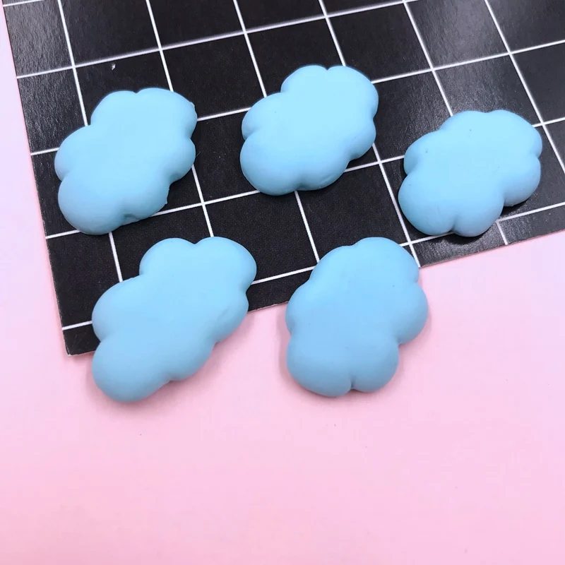 blue cloud Горячая милый кавайный мини-гамбургер, мини-конфеты, глиняный пончик для рукоделия, украшения для телефона, скрапбукинг, сделай сам - Цвет: blue cloud