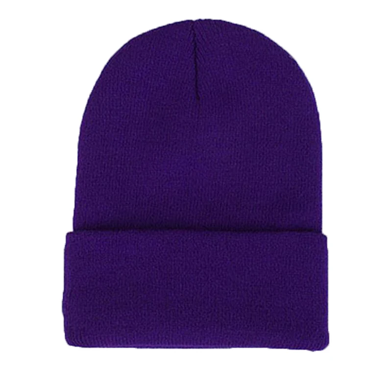 Purple 5 шт. DIY Индивидуальный Дизайн Пользовательский логотип осень зима сплошной цвет вязаные шапки Скалли бини для мужчин женщин команда бренд настроить - Цвет: Purple