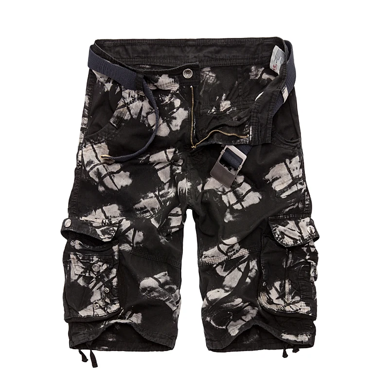 

Hot-selling male summer frock Camouflage shorts 100% multi-pocket cotton capris