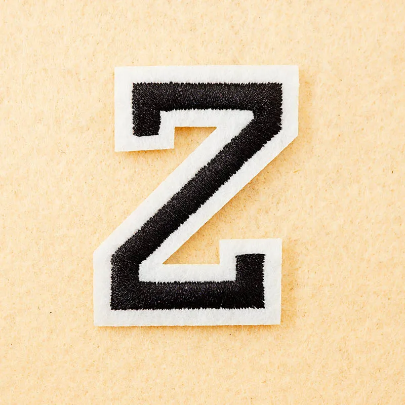 Буква: Z (Размер: 4*5 5 см) Сделай Сам тканевый патч значок вышитые Симпатичные