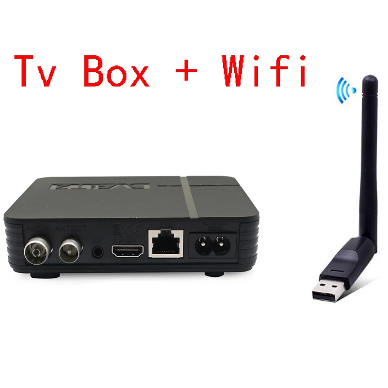 Tv Box And WIFI Мини DVB-T2 H.265/HEVC Полный совместимый DVB-T/H264 наземный цифровой приемник для Германии, Нидерландов, Чешской Европы - Цвет: Tv Box And WIFI