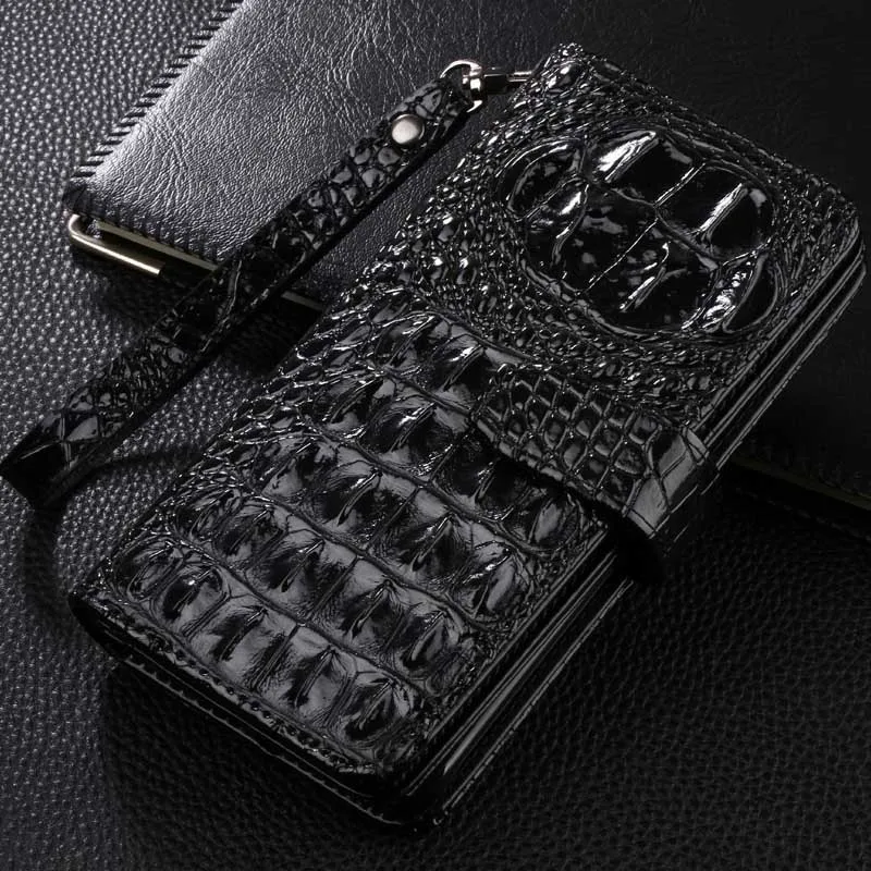 Роскошный флип чехол для телефона Xiaomi Mi6 Mi5 3D из крокодиловой кожи держатель карт