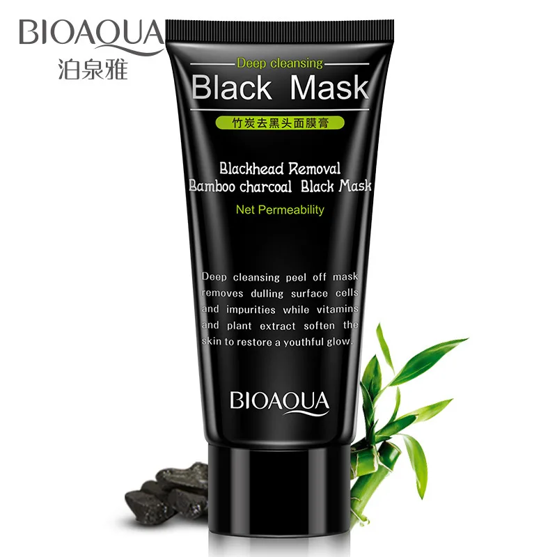 

BIOAQUA Blackhead Removal Bamboo charcoal Oil-control Black Mask Deep Cleansing Peel Off Nose Mask Shrink Pores Acne Treatment