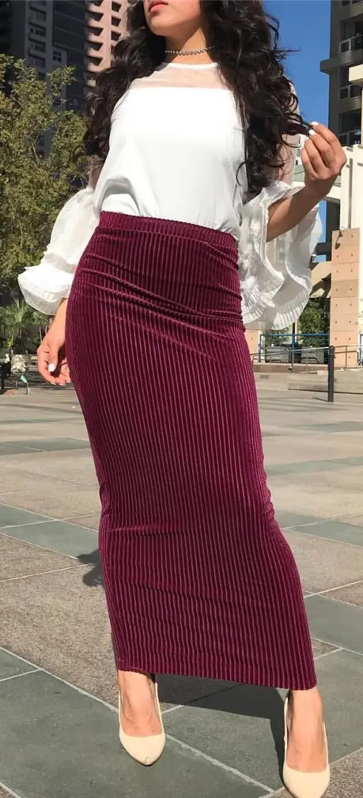 wine red Zing fashion/женское Замшевое платье с юбкой в складку, комбинезоны, комбинезоны, элегантные, для отдыха, мусульманские, вечерние, до щиколотки, мусульманская одежда - Цвет: wine red