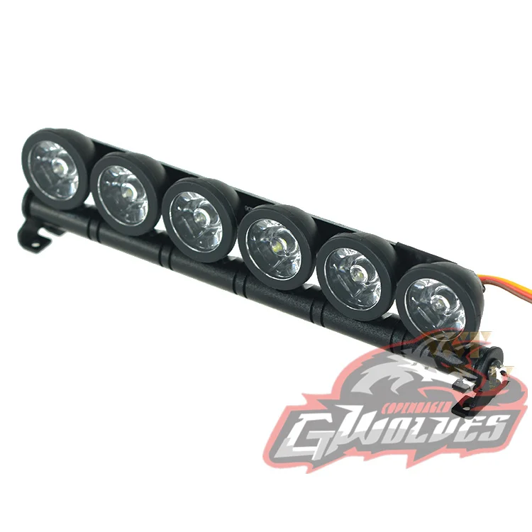 Gwolves 150 мм Алюминий 5 Режим Функция блики 6LED Light 1/10 1/8 1/5 Traxxas HSP HPI Monster короткие